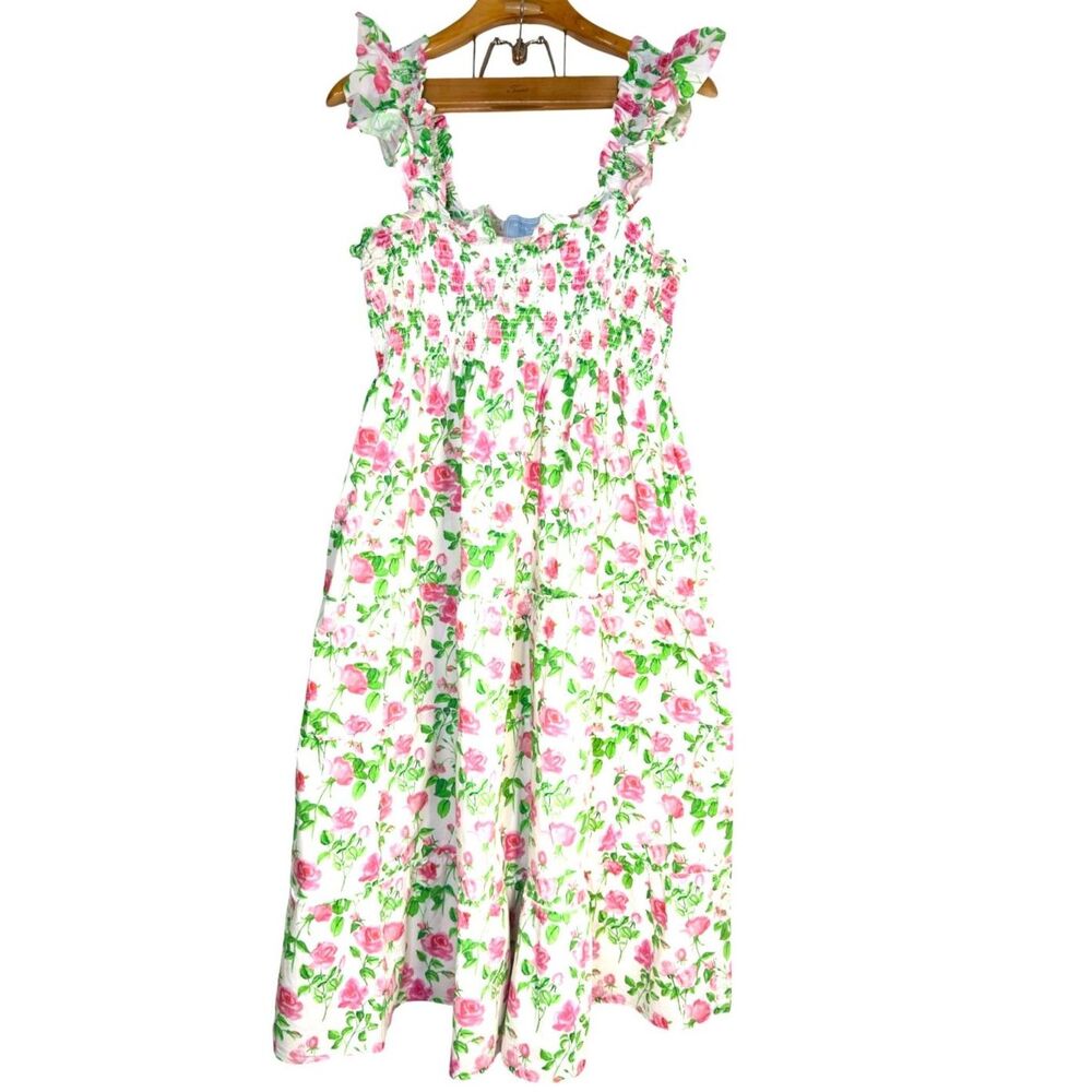 Hill House Home Ellie Nap Dress in Pink Roses Size: XXL - Picture 2 of 3